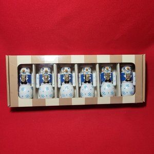 Snowman Place Card Holders Wood Set of 6